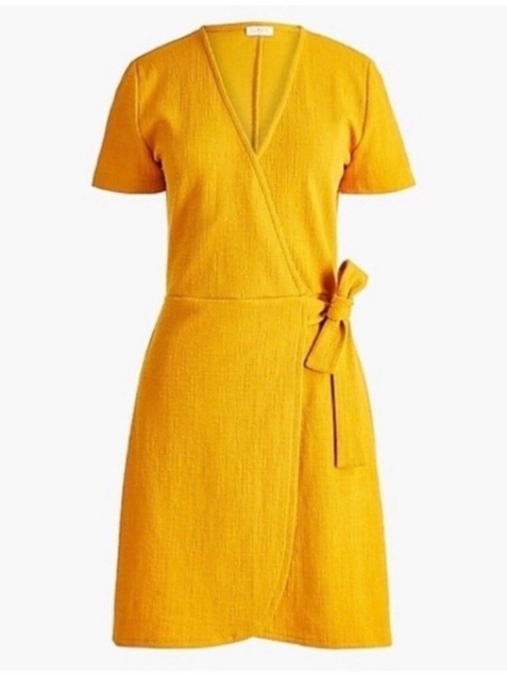 J. Crew Golden Yellow Wrap Midi Dress